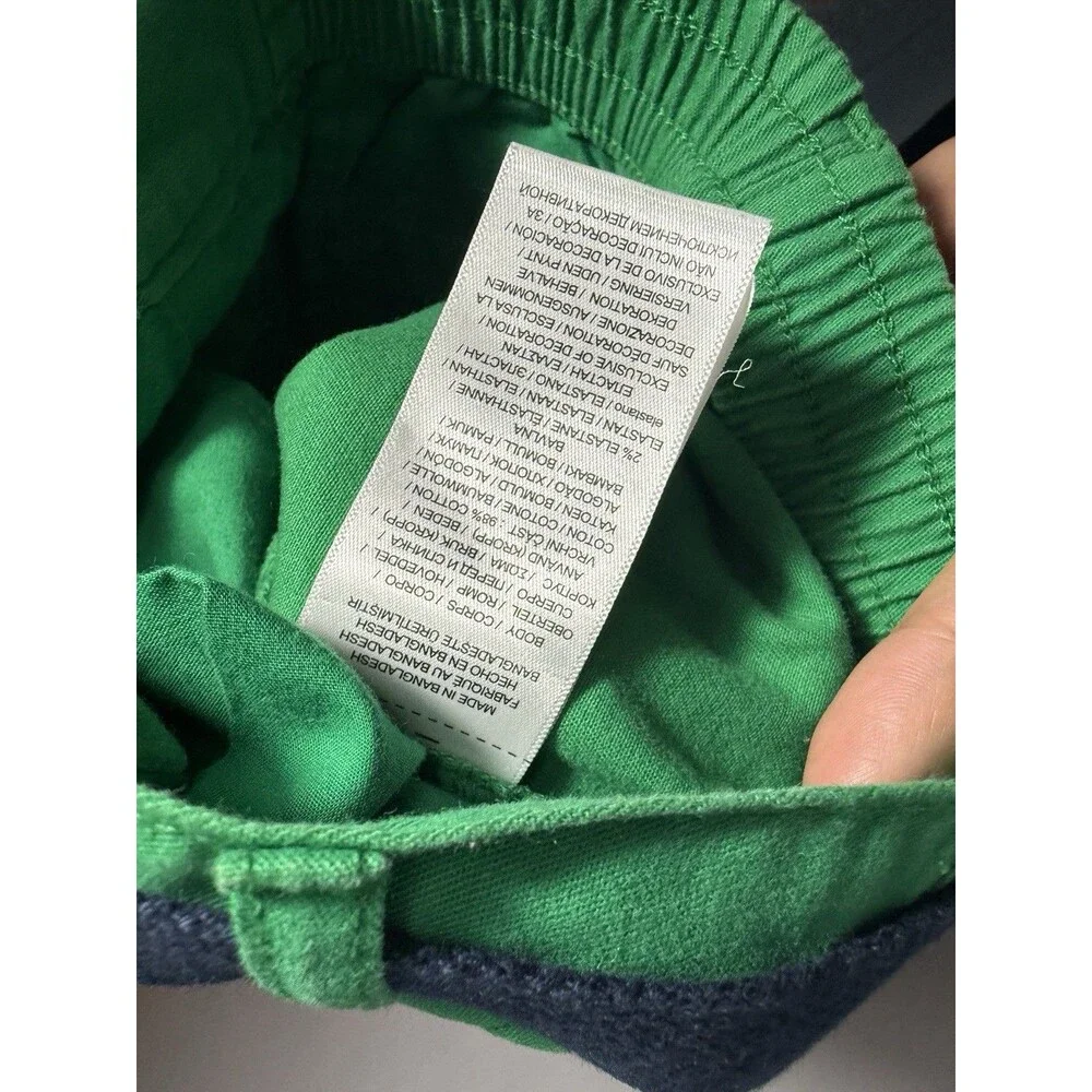 Polo Ralph Lauren Toddler 24M Green Chino Shorts Navy D-Ring Belt Pony